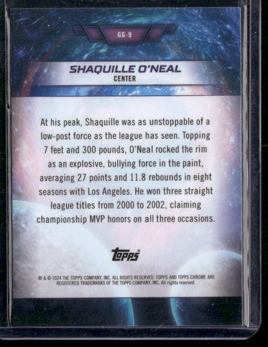 2023-24 Topps Chrome Cosmic #GG-9 Shaquille O'Neal Galaxy Greats