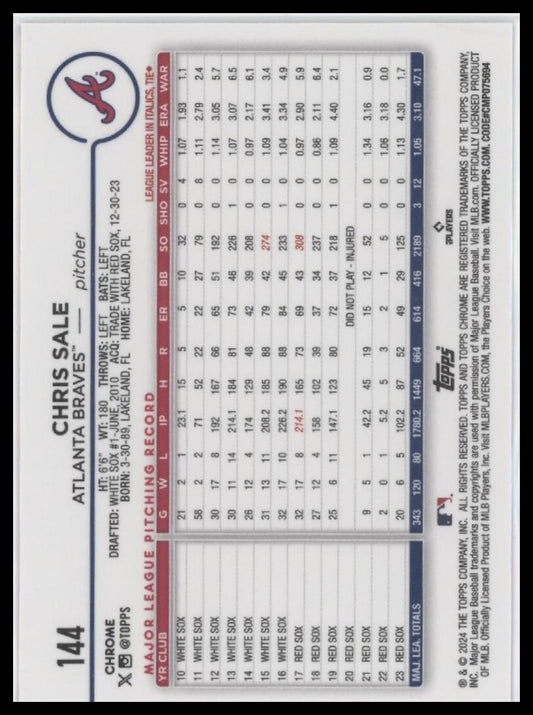 2024 Topps Chrome #144 Chris Sale