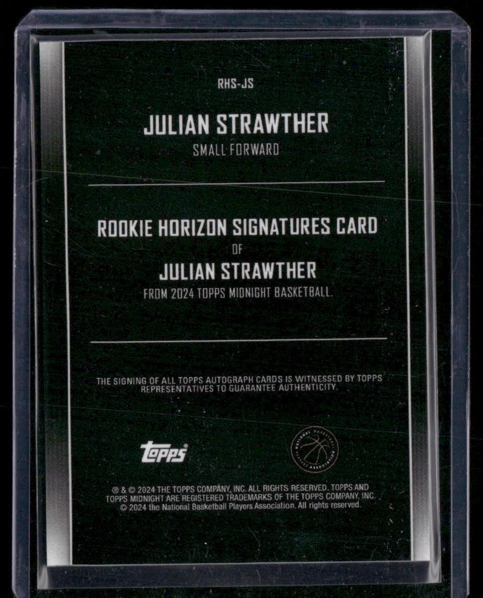 2023-24 Topps Midnight Julian Strawther Rookie Horizon Signatures Twilight #/199