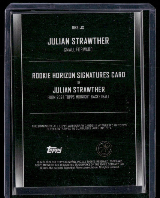 2023-24 Topps Midnight Julian Strawther Rookie Horizon Signatures Twilight #/199