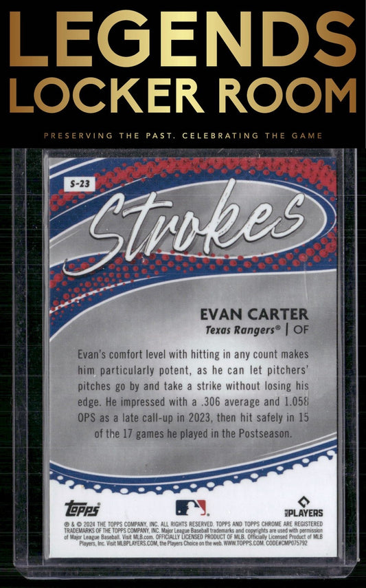 2024 Topps Chrome #S-23 Evan Carter Strokes