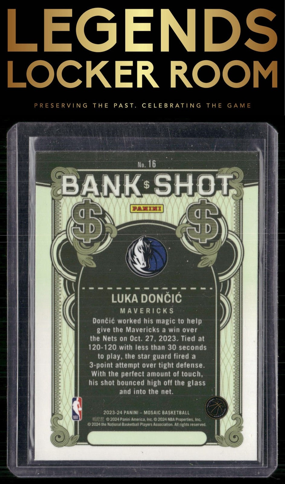 2023-24 Panini Mosaic #16 Luka Doncic Bank Shot