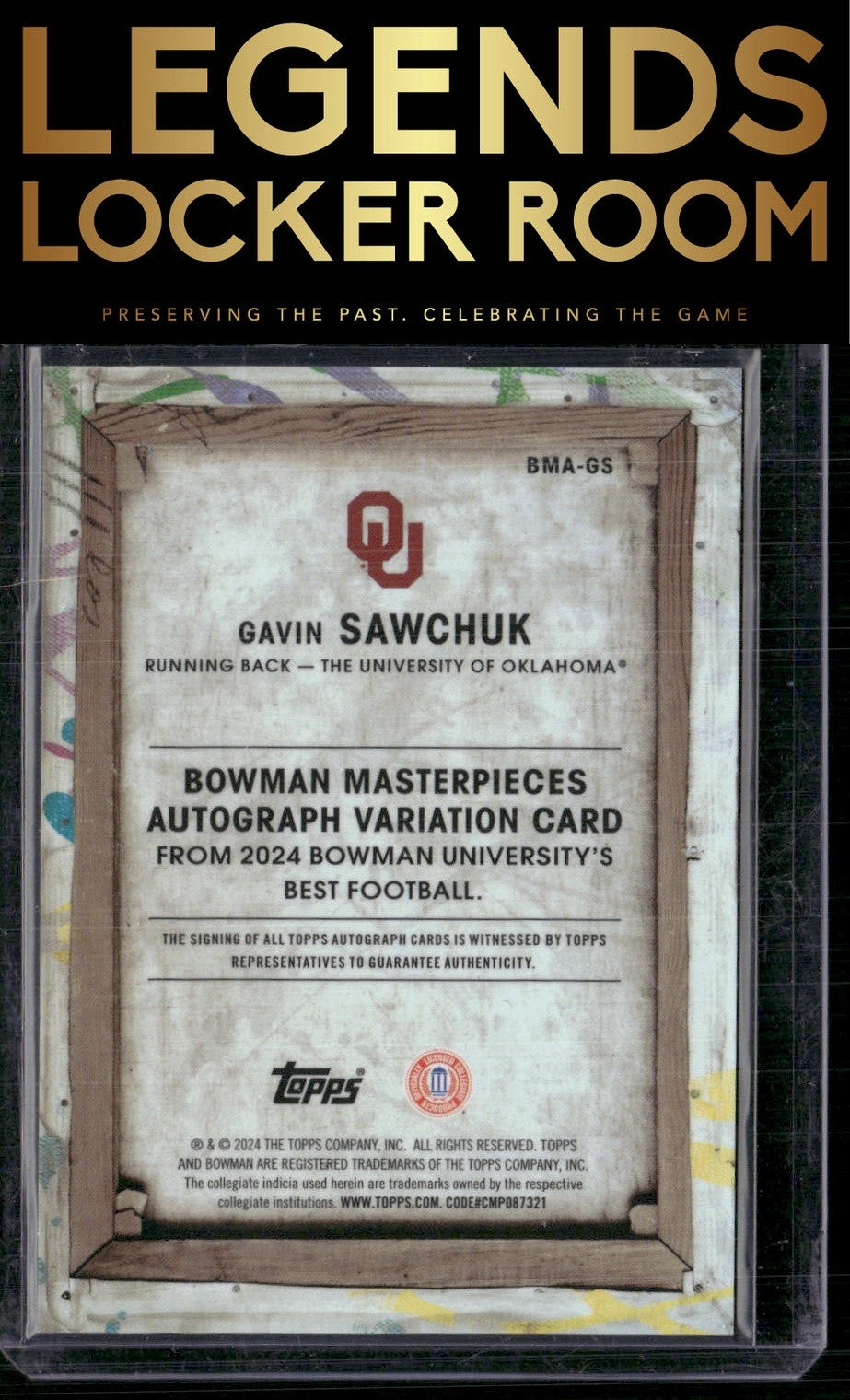 2024 Bowman University Best Gavin Sawchuk Bowman Masterpieces Auto Orange /25