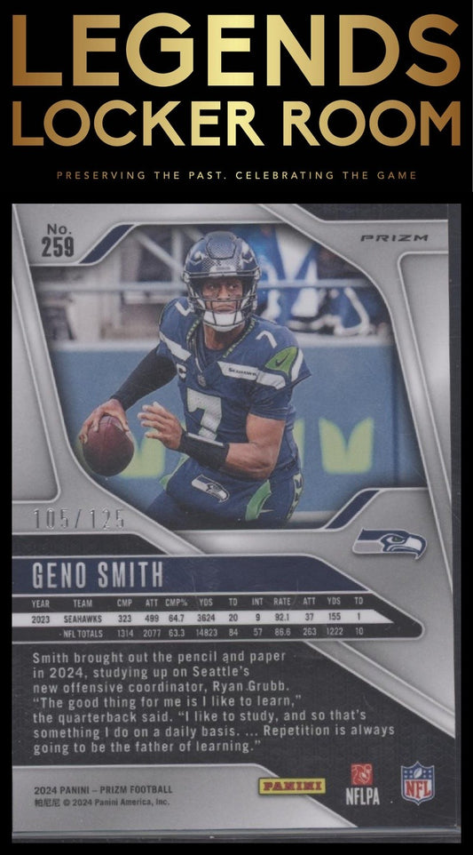 2024 Panini Prizm #259 Geno Smith Purple #/125