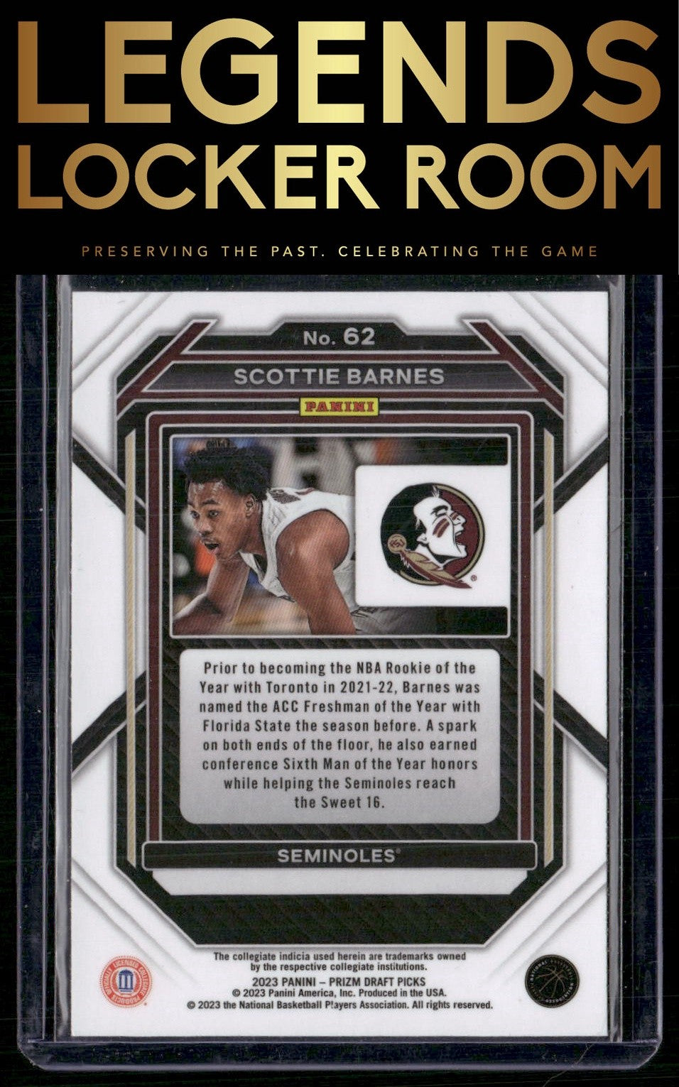 2023 Panini Prizm Draft Picks #62 Scottie Barnes