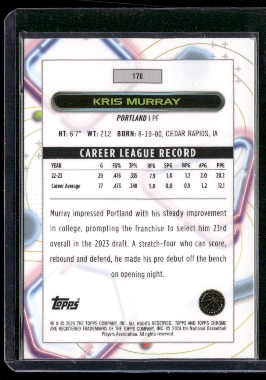2023-24 Topps Chrome Cosmic #170 Kris Murray