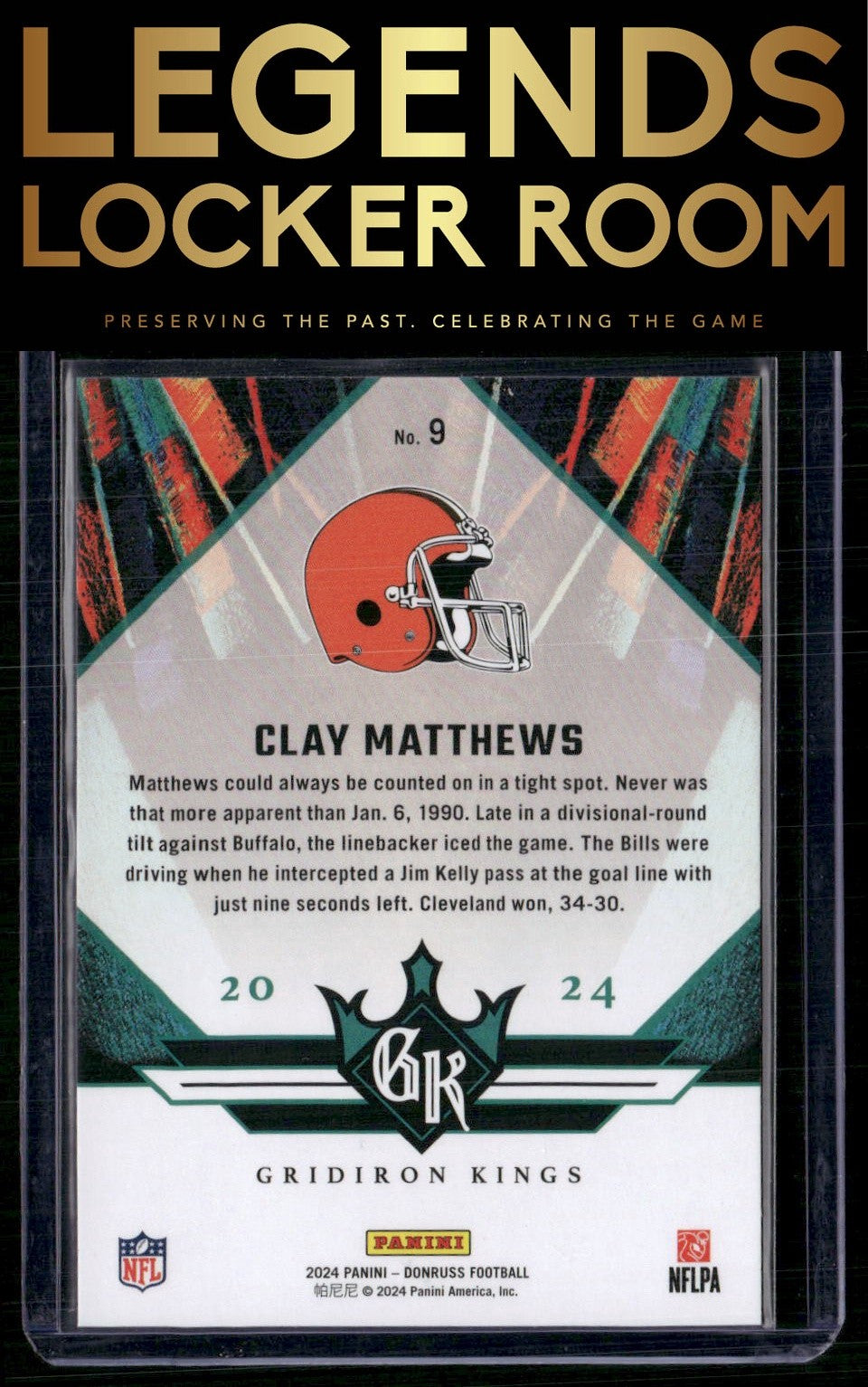 2024 Donruss #9 Clay Matthews All-Time Gridiron Kings
