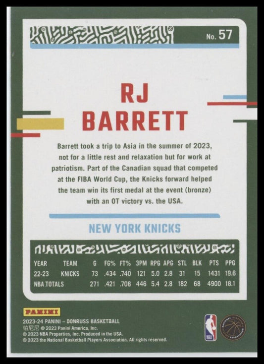 2023-24 Donruss #57 RJ Barrett