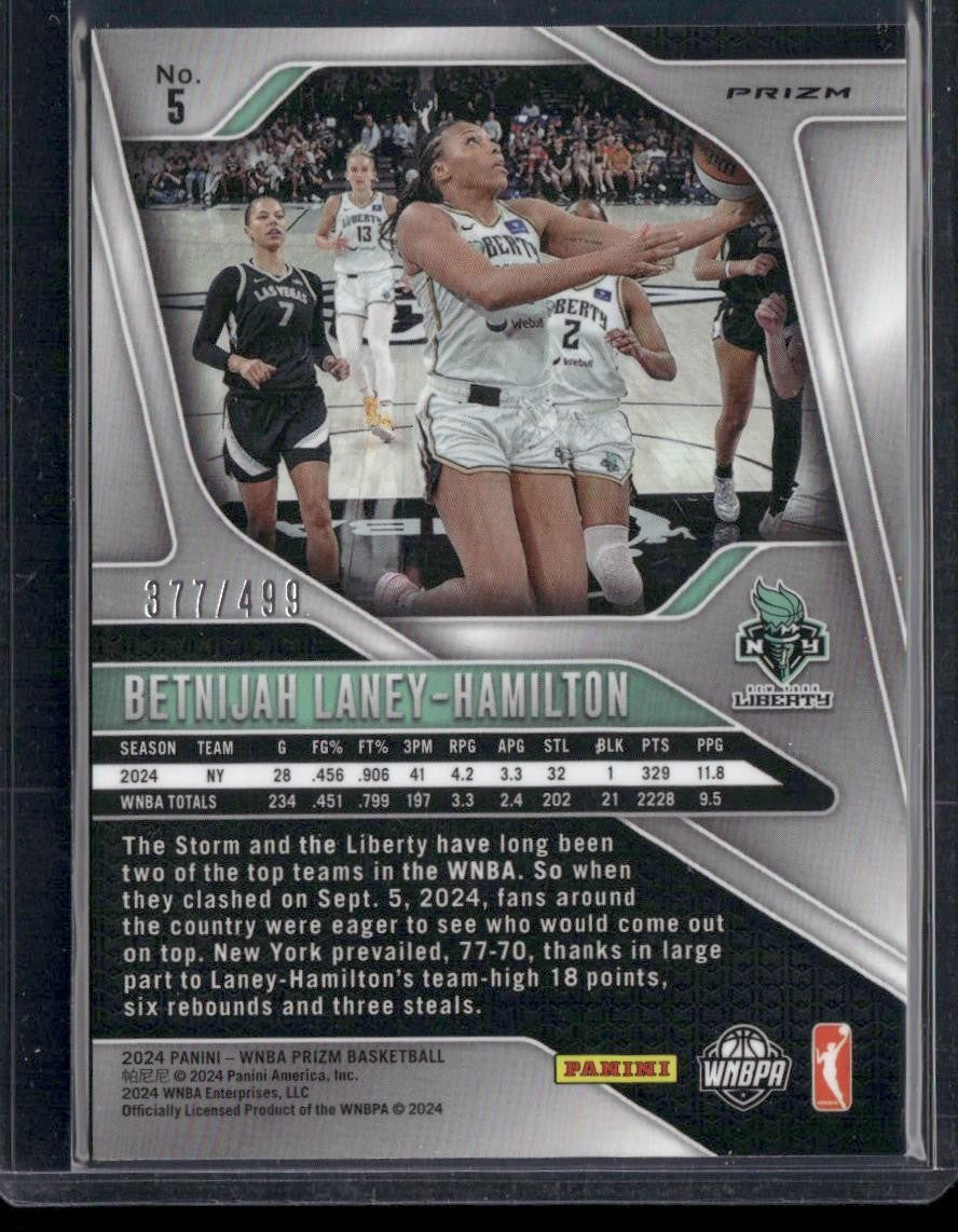 2024 Panini Prizm WNBA #5 Betnijah Laney-Hamilton Pulsa /499