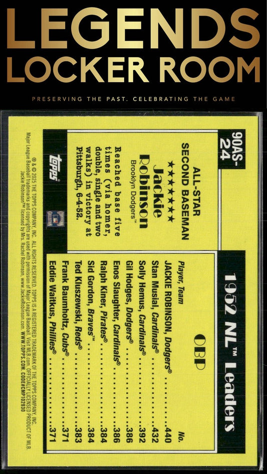 2025 Topps Jackie Robinson 1990 Topps Baseball 35th Anniversary All-Stars