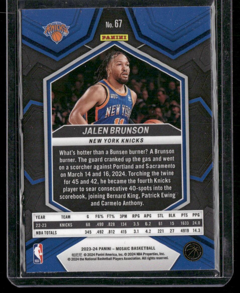 2023-24 Panini Mosaic #67 Jalen Brunson