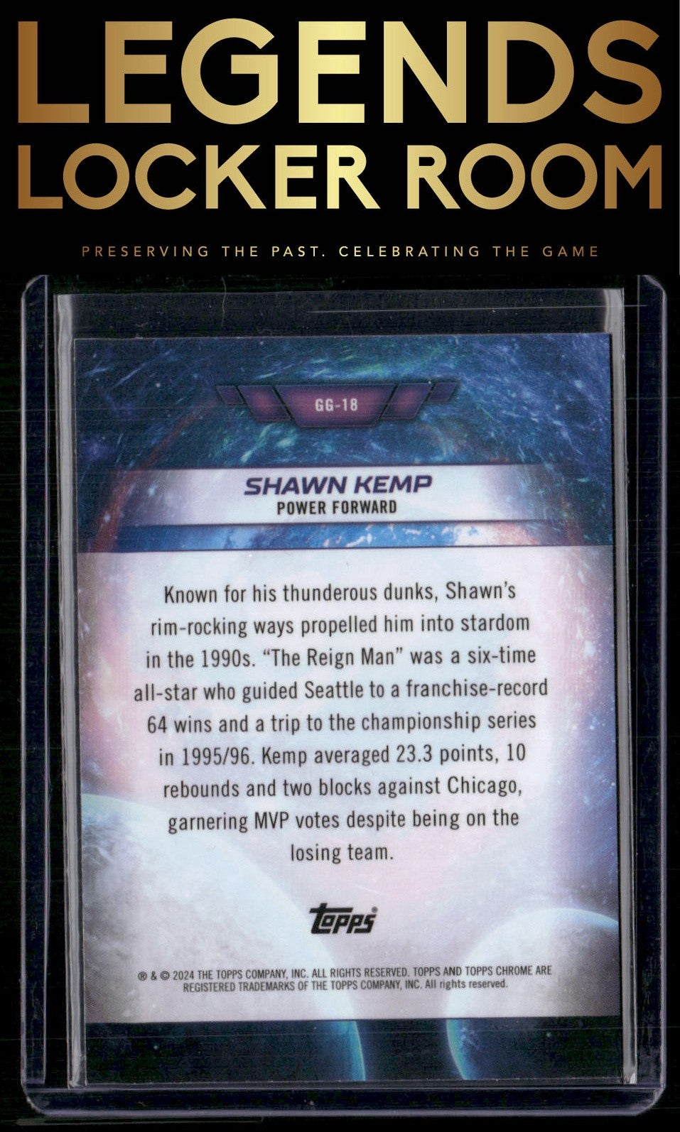 2023-24 Topps Chrome Cosmic #GG-18 Shawn Kemp Galaxy Greats