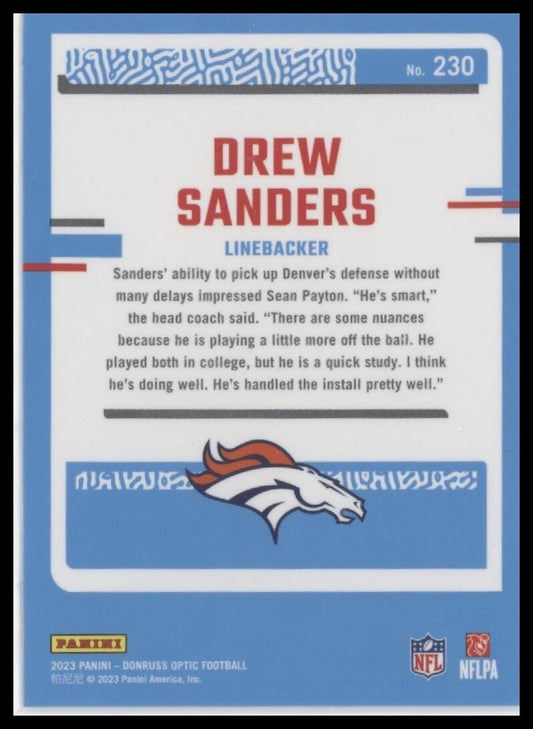 2023 Donruss Optic #230 Drew Sanders
