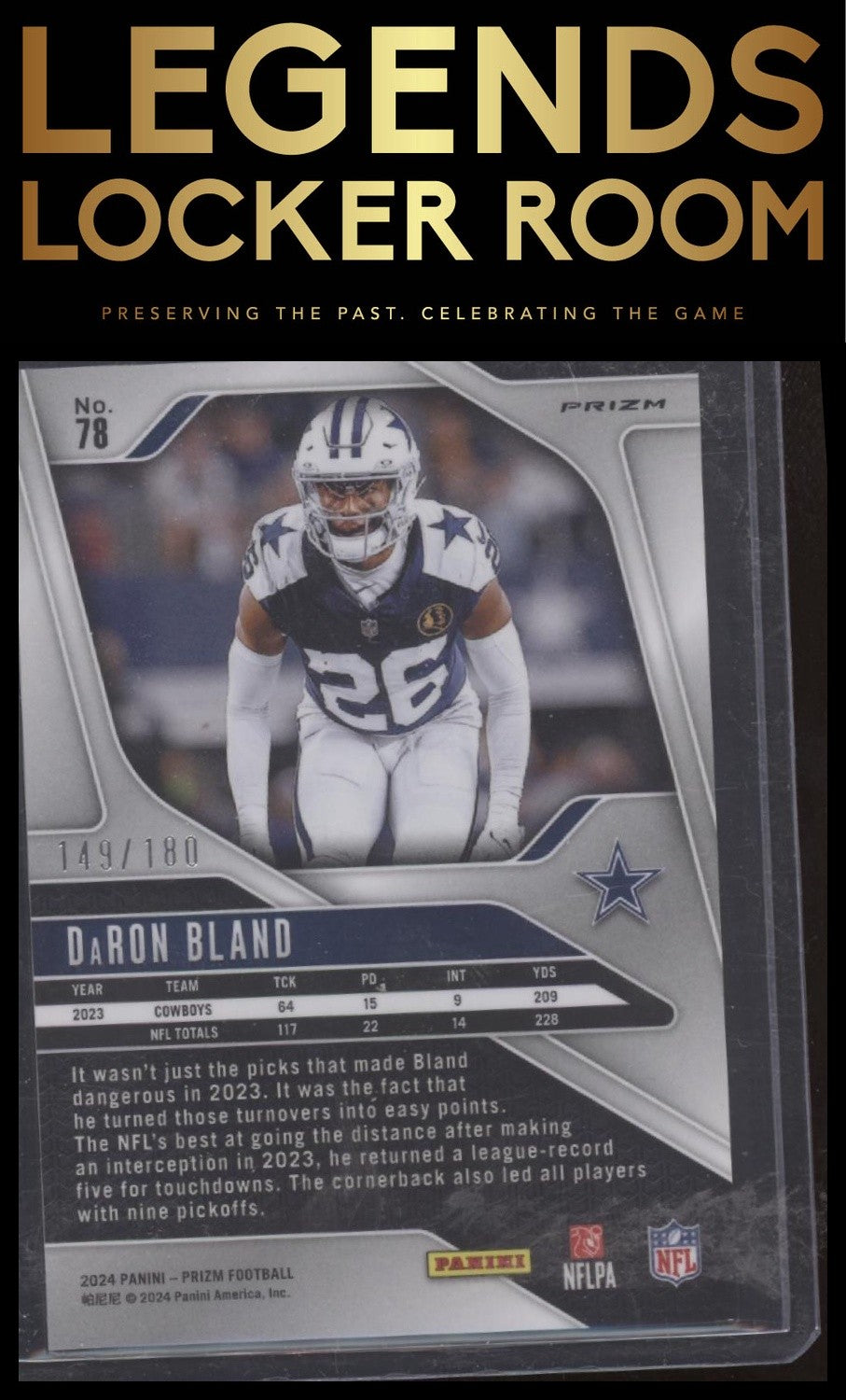 2024 Panini Prizm #78 DaRon Bland Hyper #/180