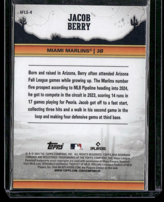 2024 Bowman Chrome #AFLS-4 Jacob Berry 2023 AFL Fall Stars