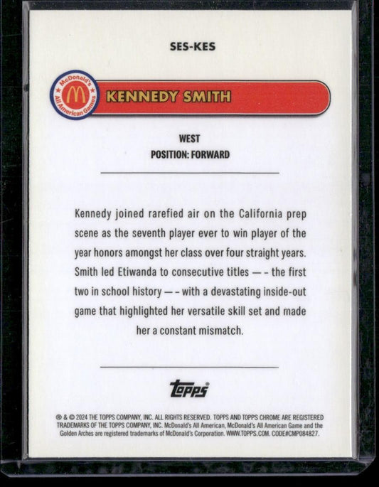2024 Topps Chrome McDonald's All-American Kennedy Smith Major Stars