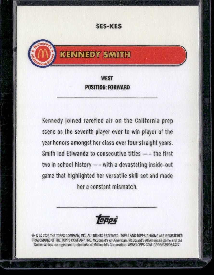 2024 Topps Chrome McDonald's All-American Kennedy Smith Major Stars