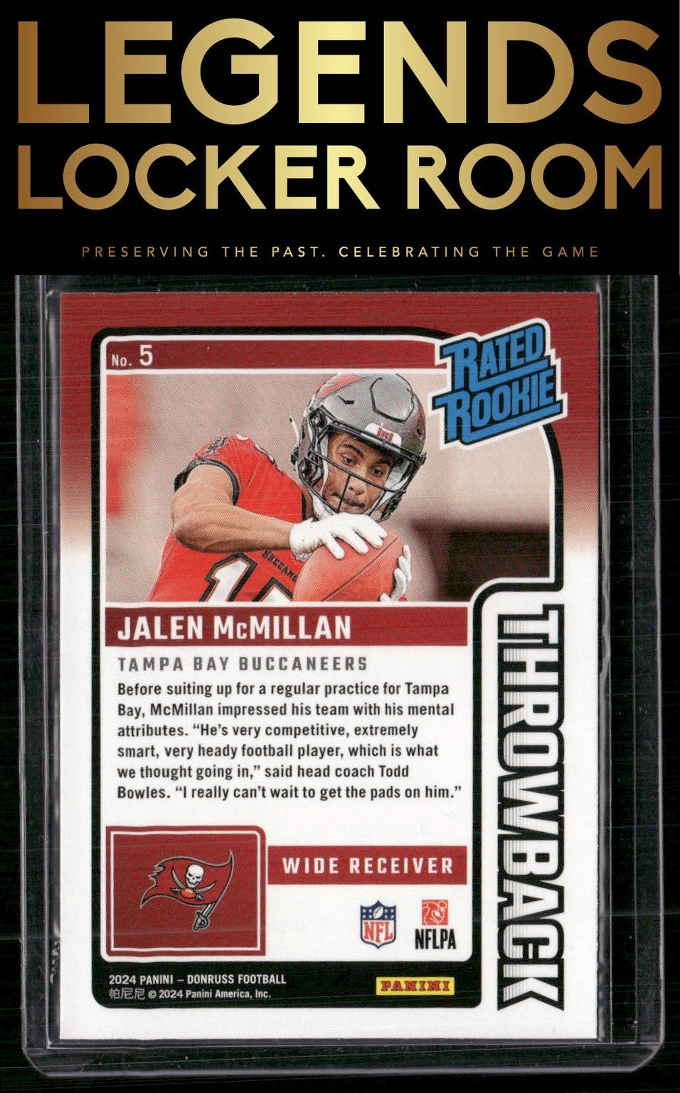2024 Donruss #5 Jalen McMillan Rated Rookies Throwback