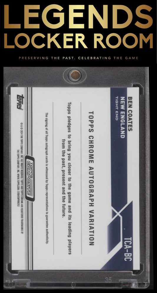 2023 Topps Composite #TCA-BC Ben Coates Topps Chrome Autographs