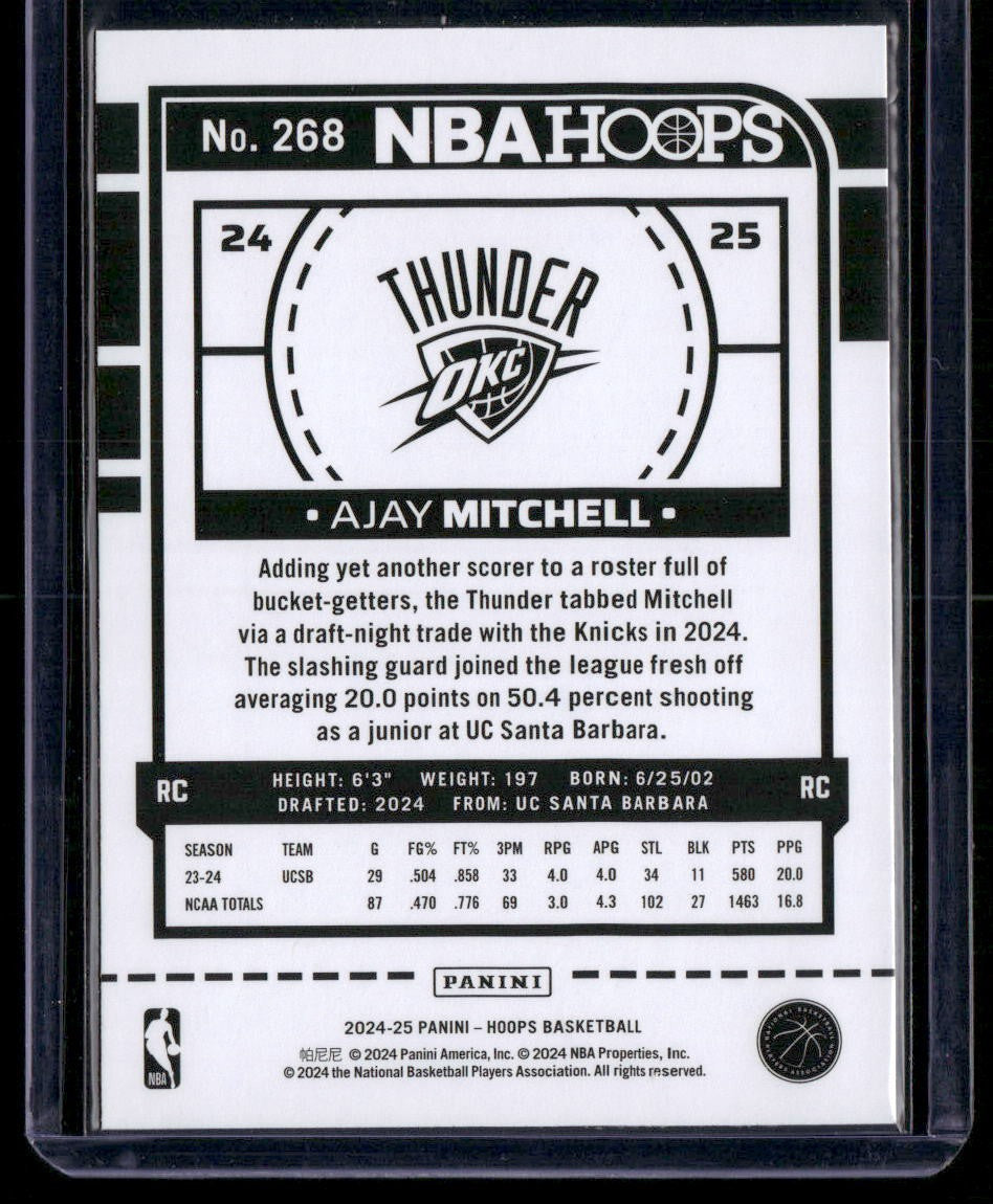 2024-25 Hoops #268 Ajay Mitchell