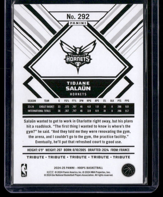 2024-25 Hoops #292 Tidjane Salaun
