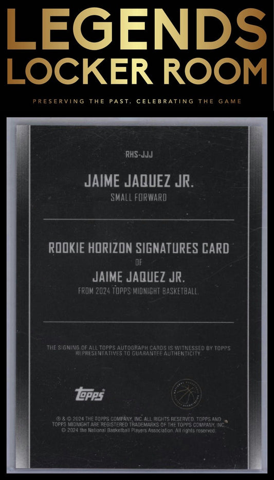 2023-24 Topps Midnight #RHS-JJJ Jaime Jaquez Jr. Rookie Horizon Signatures