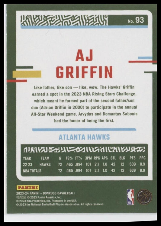 2023-24 Donruss #93 AJ Griffin