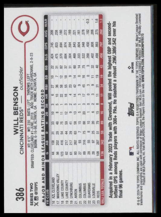 2024 Topps #386 Will Benson