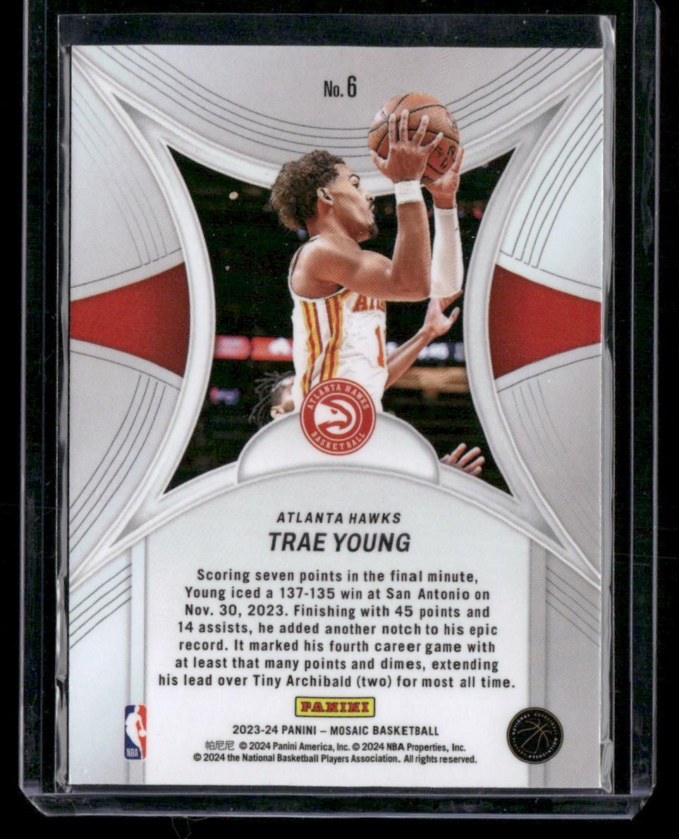 2023-24 Panini Mosaic #6 Trae Young Epic Performers