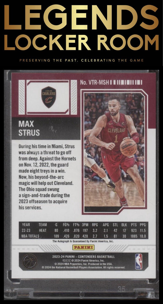 2023-24 Panini Contenders #VTR-MSH Max Strus Veteran Season Ticket Retail