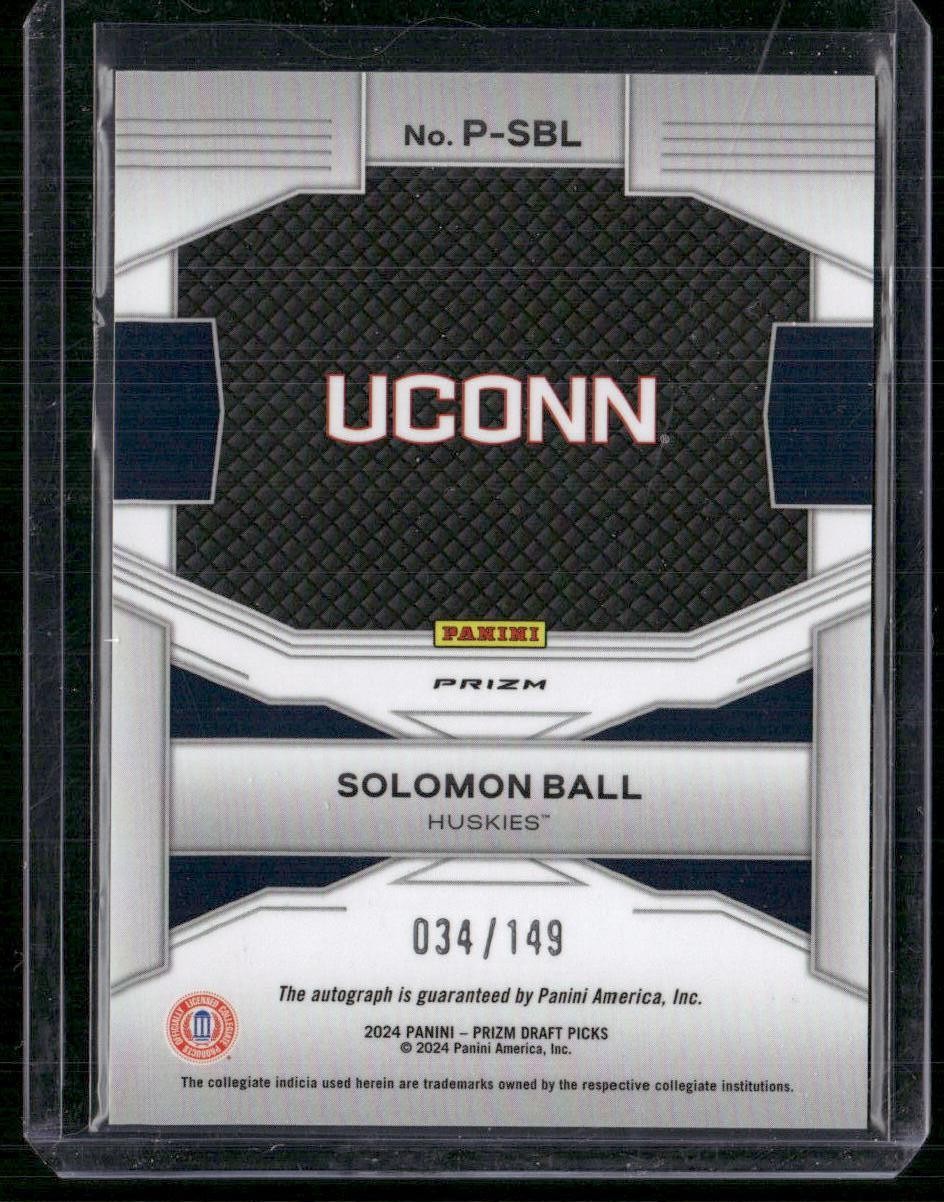 2024 Panini Prizm Draft Picks #P-SBL Solomon Ball Penmanship Prizms Blue #/149