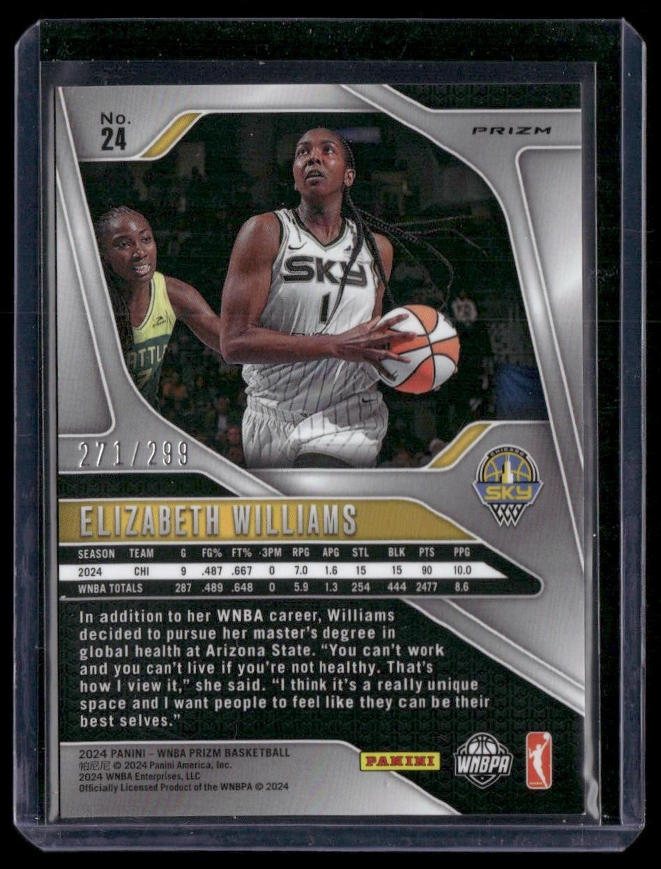 2024 Panini Prizm WNBA #24 Elizabeth Williams Red Prizms #/299