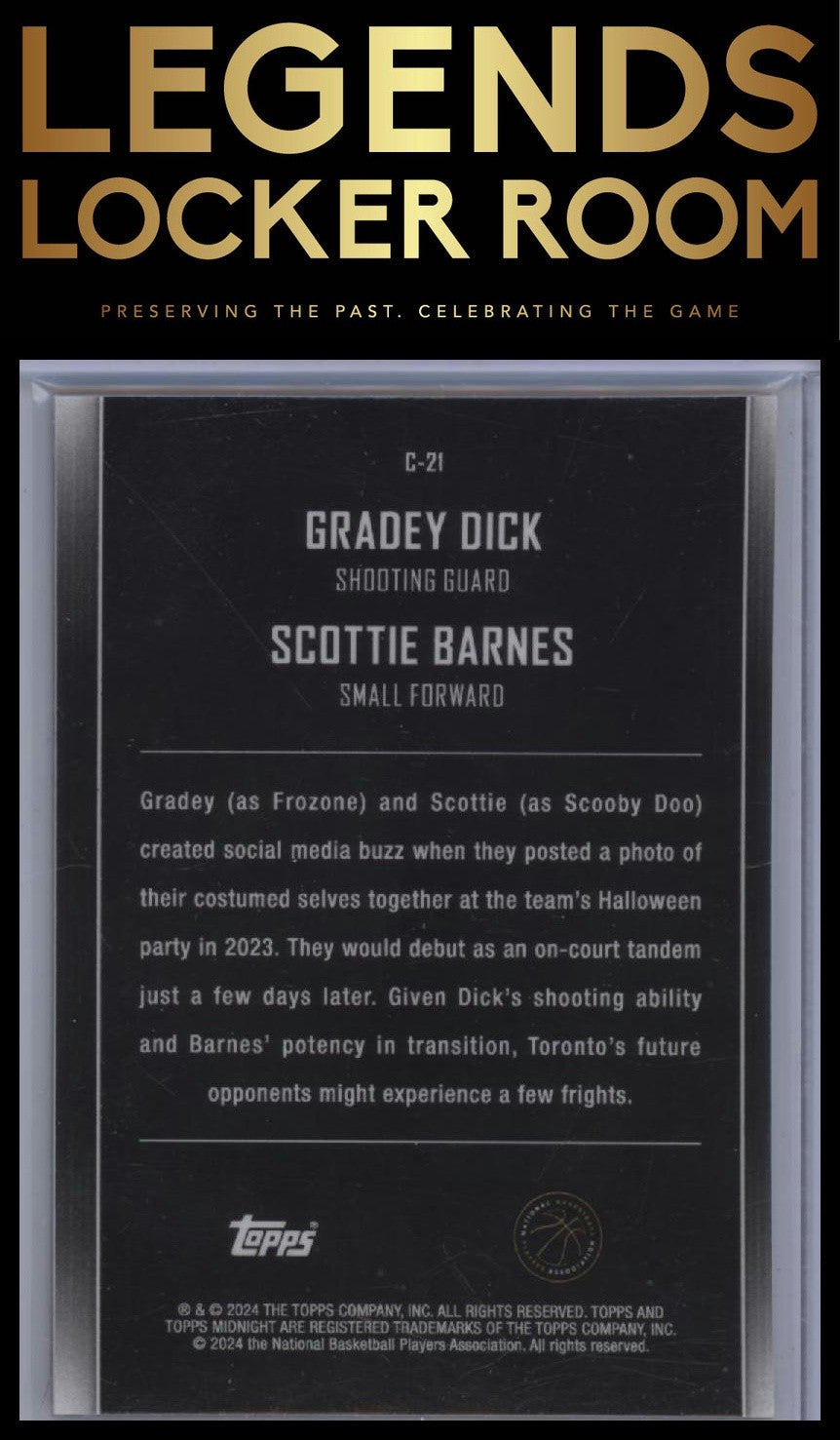 2023-24 Topps Midnight #C-21 Gradey Dick / Scottie Barnes Constellations /75