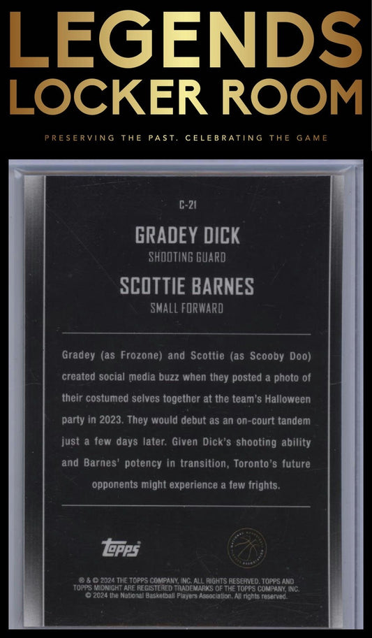 2023-24 Topps Midnight #C-21 Gradey Dick / Scottie Barnes Constellations /75