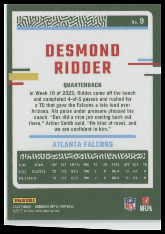 2023 Donruss Optic #9 Desmond Ridder
