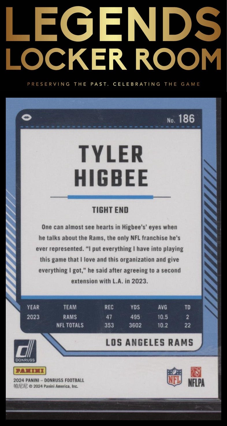 2024 Donruss #186 Tyler Higbee Jersey Number #/89
