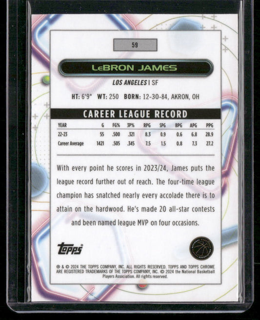 2023-24 Topps Chrome Cosmic #59 LeBron James