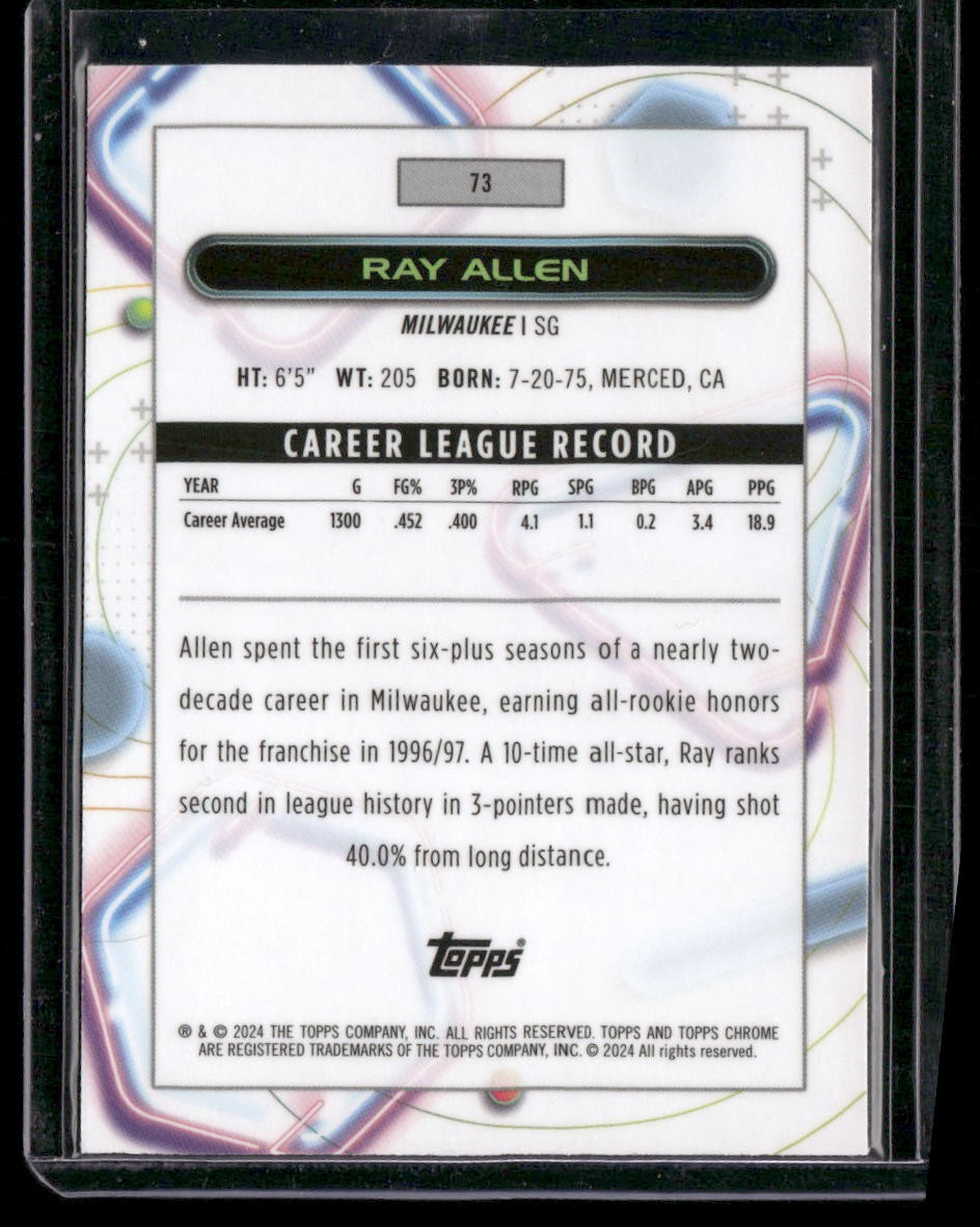 2023-24 Topps Chrome Cosmic #73 Ray Allen