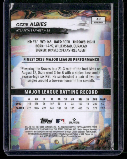 2024 Finest #49 Ozzie Albies