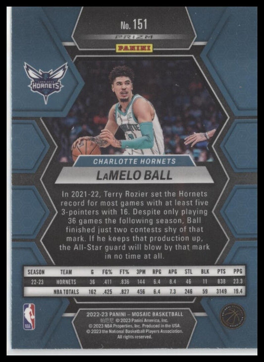 2022-23 Panini Mosaic #151 LaMelo Ball Green