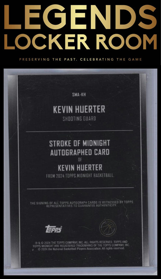 2023-24 Topps Midnight #SMA-KH Kevin Huerter Stroke of Midnight Autographs