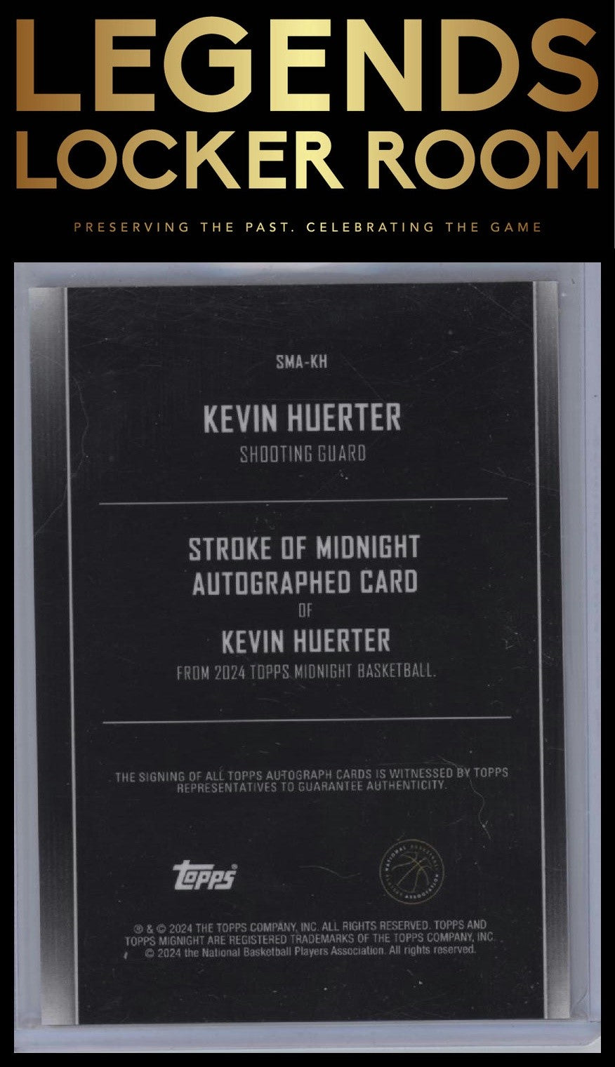 2023-24 Topps Midnight #SMA-KH Kevin Huerter Stroke of Midnight Autographs