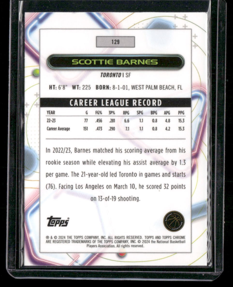 2023-24 Topps Chrome Cosmic #129 Scottie Barnes