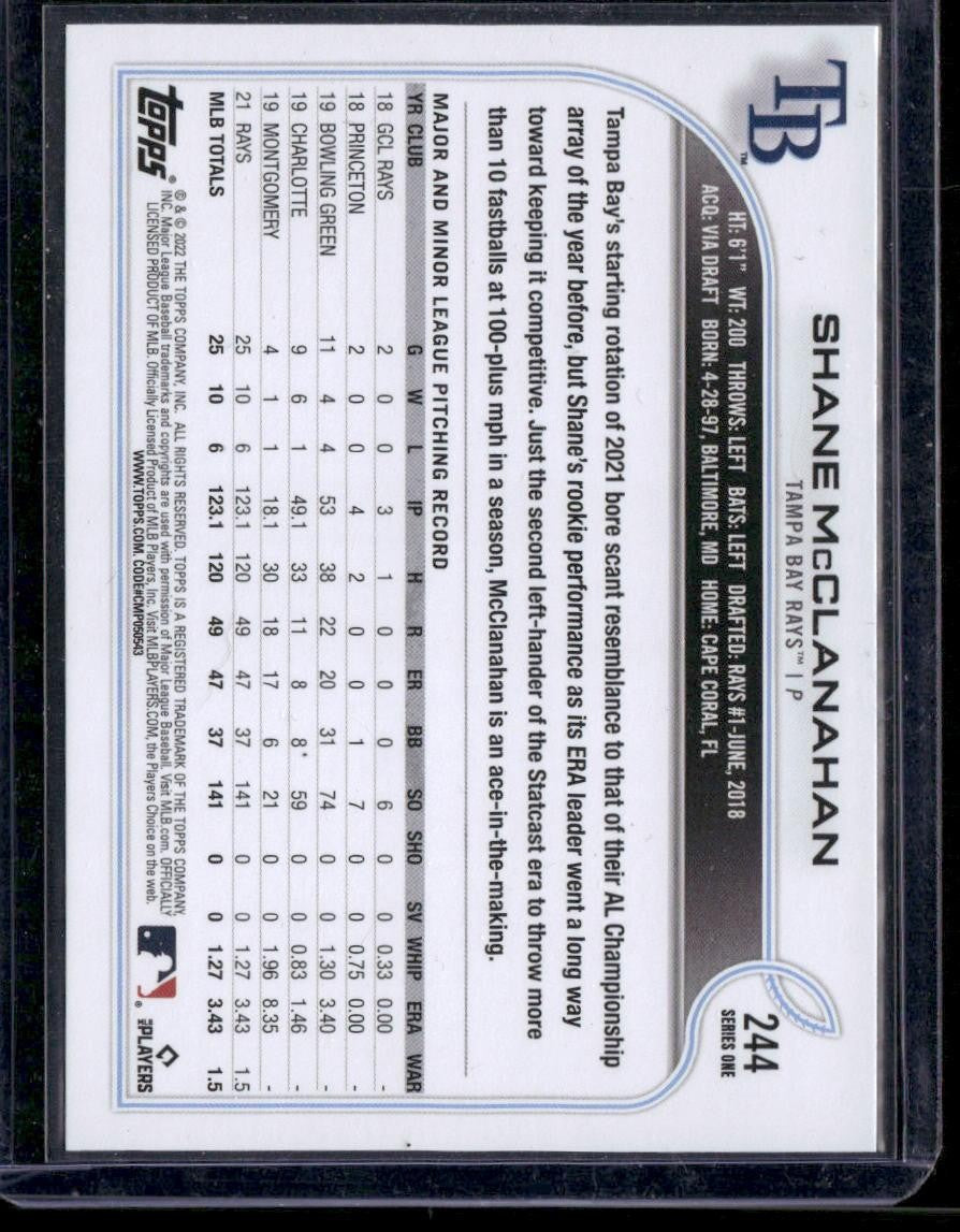 2022 Topps #244 Shane McClanahan