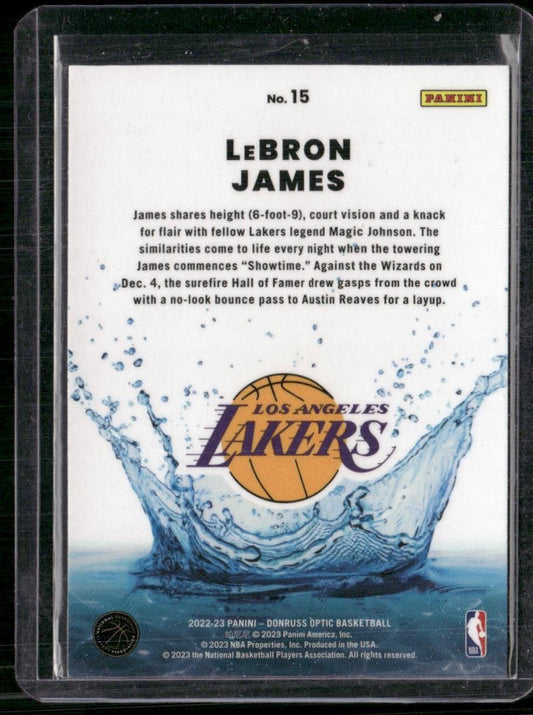 2022-23 Donruss Optic #15 LeBron James Splash!