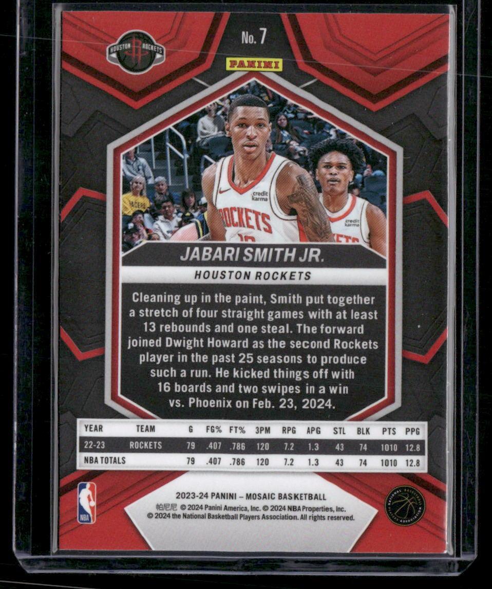 2023-24 Panini Mosaic #7 Jabari Smith Jr.