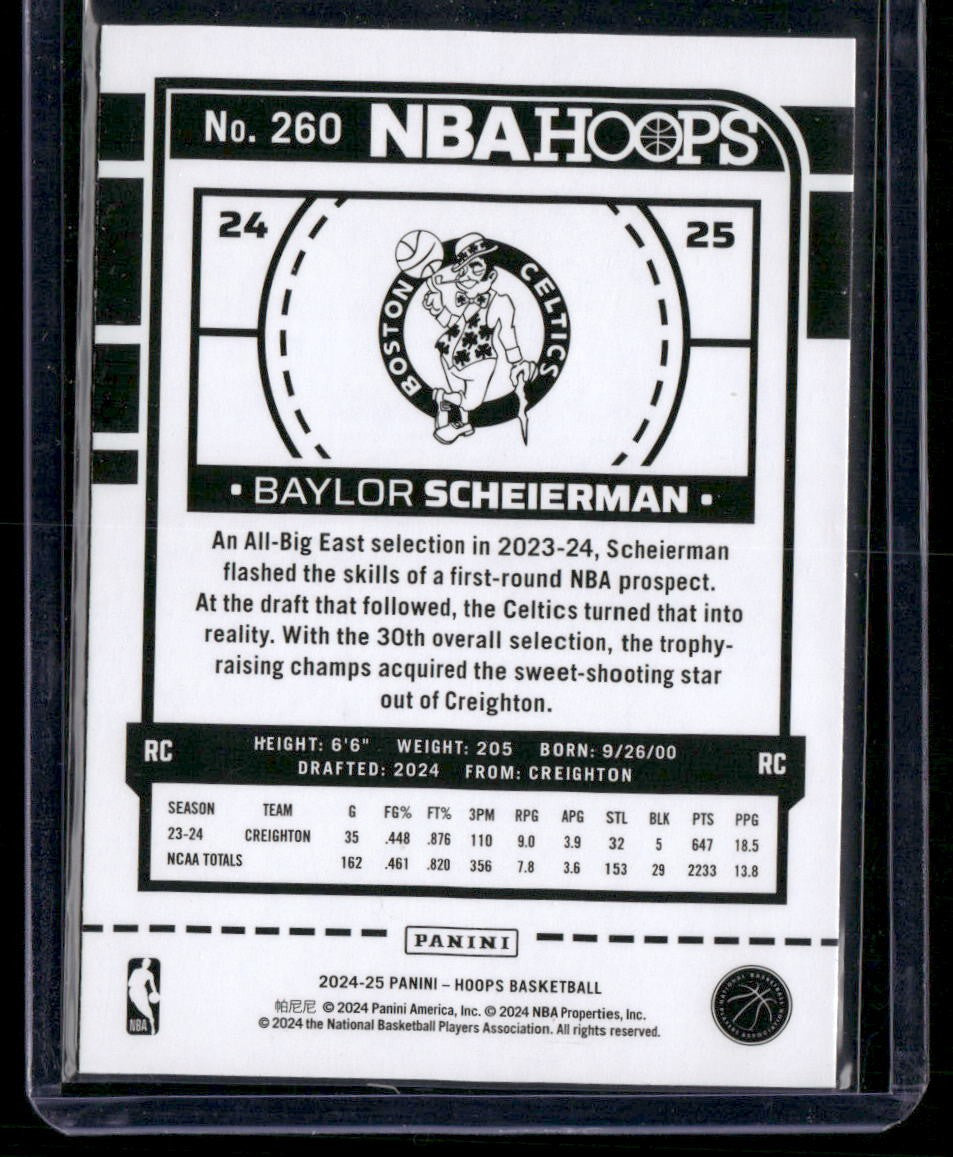 2024-25 Hoops #260 Baylor Scheierman