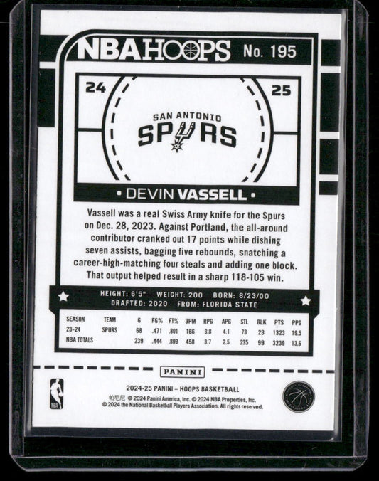 2024-25 Hoops #195 Devin Vassell Impulse