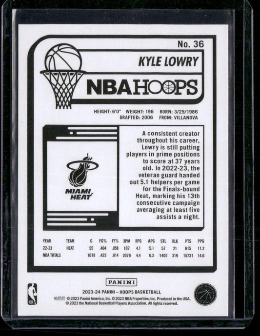 2023-24 Hoops #36 Kyle Lowry