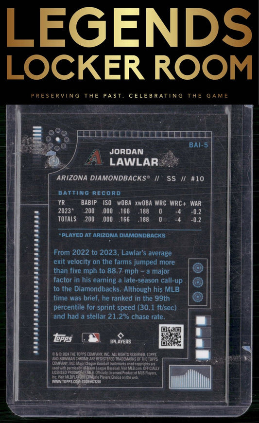 2024 Bowman #BAI-5 Jordan Lawlar Bowman A.I.
